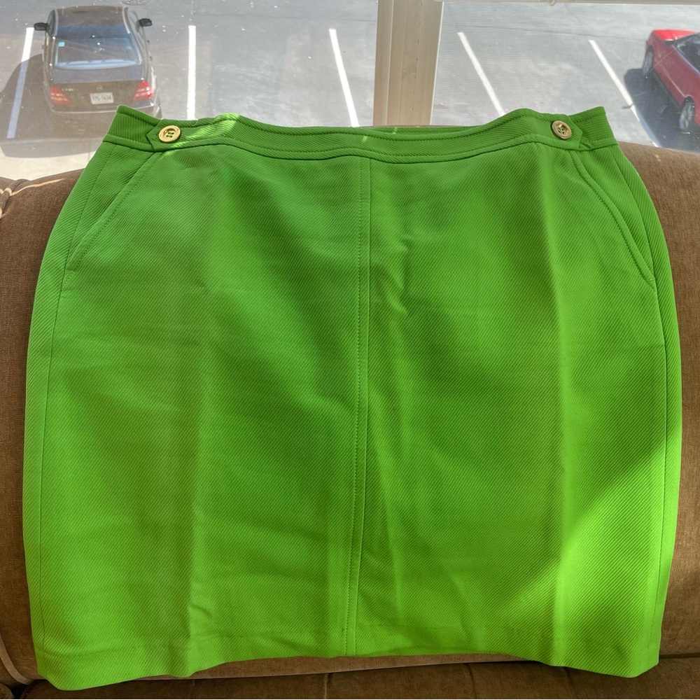Talbots Women’s Apple Green Fully Lined Straight Skirt w/Working Pockets Size 20